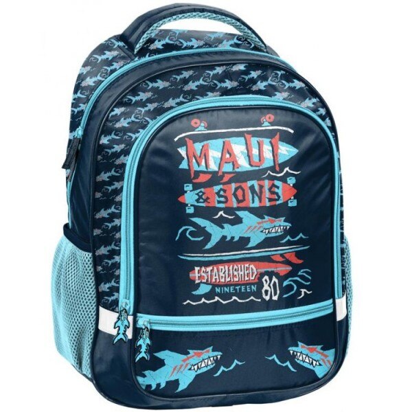 Rucsac scoala Maui&Sons, 41x31x18 cm Albastru