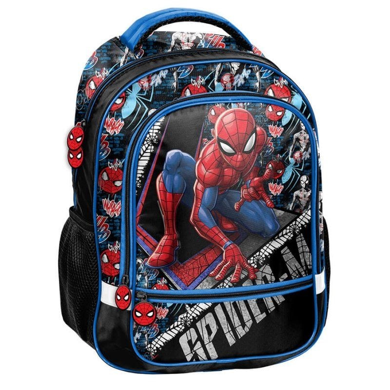 Ghiozdan scoala Spiderman, 42x31x16 cm Negru