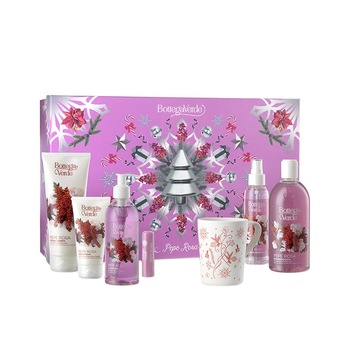 Set cadou femei, ingrijire completa corp, cu aroma de piper roz - Pepe Rosa, 125 ML, 200 ML, 250 ML, 400 ML, 5 ML, 75 ML, Bottega Verde Set cadou femei, ingrijire completa corp, cu aroma de piper roz - Pepe Rosa, 125 ML, 200 ML, 250 ML, 400 ML, 5 ML, 75 ML, Bottega Verde
