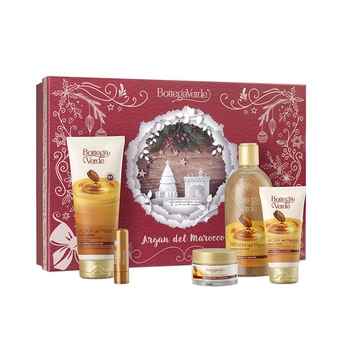 Set cadou femei, ingrijire completa corp, cu extract de ulei de argan - Argan del Marocco, 200 ML, 400 ML, 5 ML, 50 ML, 75 ML, Bottega Verde Set cadou femei, ingrijire completa corp, cu extract de ulei de argan - Argan del Marocco, 200 ML, 400 ML, 5 ML, 50 ML, 75 ML, Bottega Verde
