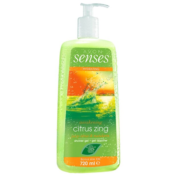 Gel de dus avon senses citrus zing, 720 ml