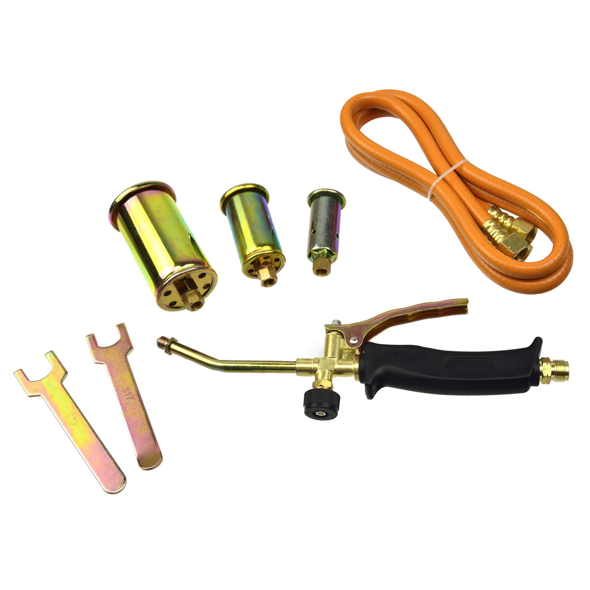 Parjolitor porc , 3 dimensiuni cap arzator, furtun 1,5 m , 2 chei de strangere