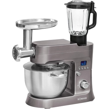 Robot planetar Bomann KM 1395 CB, 1200 W, 6.2 l, 12 trepte de viteza, Argintiu Robot planetar Bomann KM 1395 CB, 1200 W, 6.2 l, 12 trepte de viteza, Argintiu