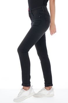 Lee Cooper, Blugi skinny cu 5 buzunare, Negru, W24-L32 Lee Cooper, Blugi skinny cu 5 buzunare, Negru, W24-L32