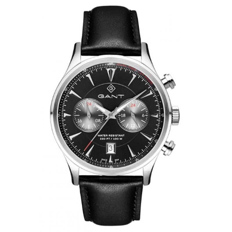 Ceas barbati Gant Spencer G135004, Otel inoxidabil/Piele, 10 ATM, Negru