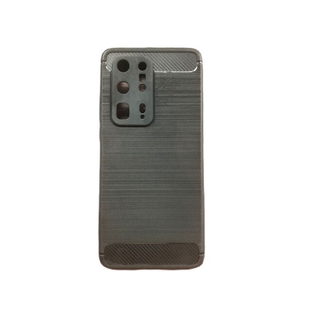 Husa de protectie cu insertii carbon pentru Huawei P40 Pro Plus, bumper, Negru, ATX-BBL3030
