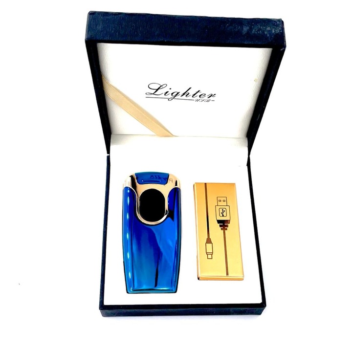 Bricheta electrica Alien Ship, aprindere cu TOUCH, dublu arc , fara gaz , incarcare usb, AC4KINGS-329