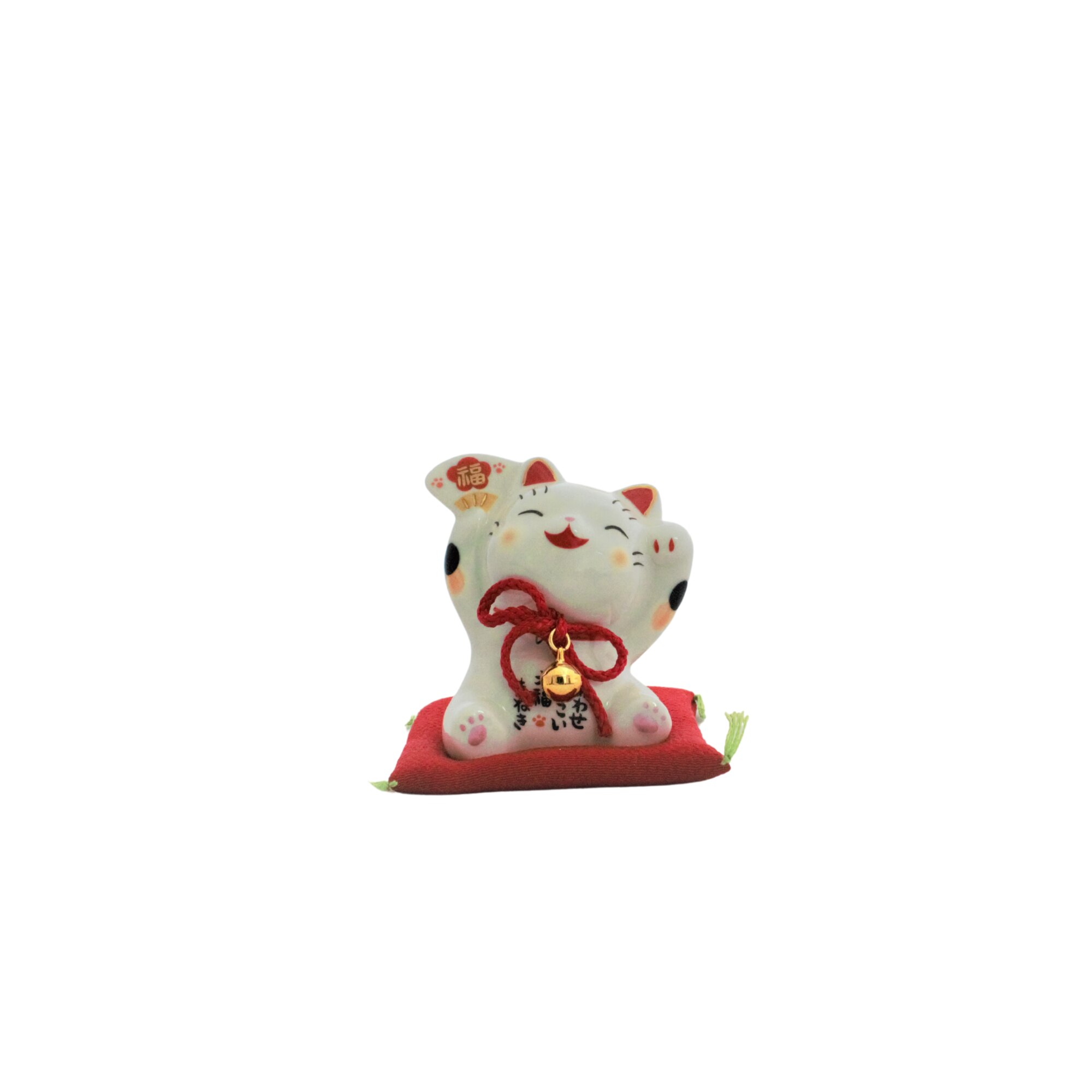 Pisica Maneki Daifuku, ceramica, 8 cm
