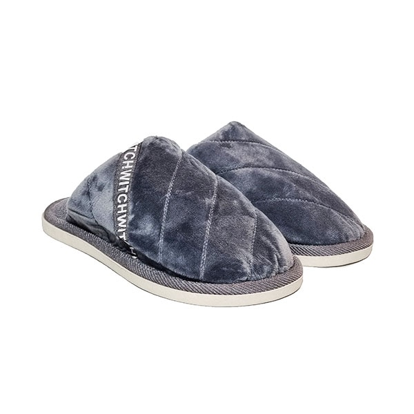 Papuci casa barbati Trendd Witch, Gri