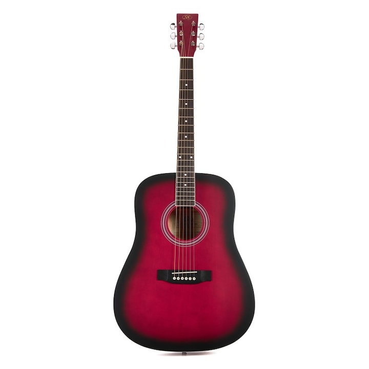 SX SD104RDS Akusztikus gitár, piros matt