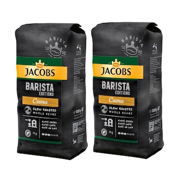 Set 2 x Cafea boabe Jacobs Barista Crema, 1kg Set 2 x Cafea boabe Jacobs Barista Crema, 1kg