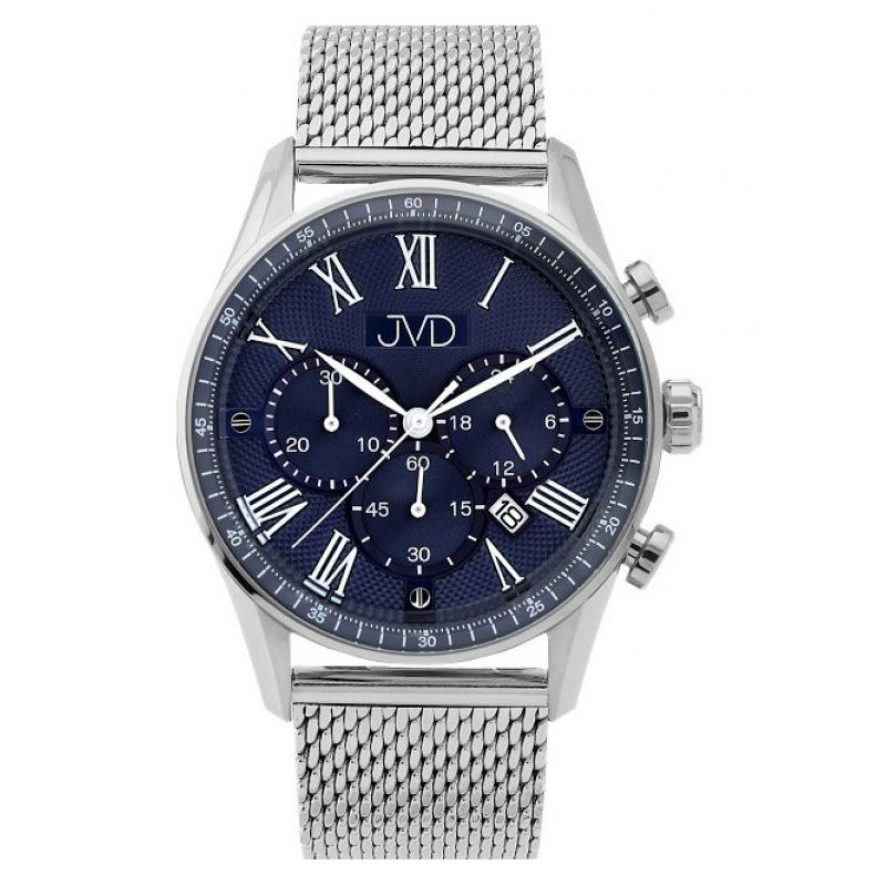 Ceas barbati JVD JE1001.1, Otel inoxidabil, 10 ATM, Argintiu