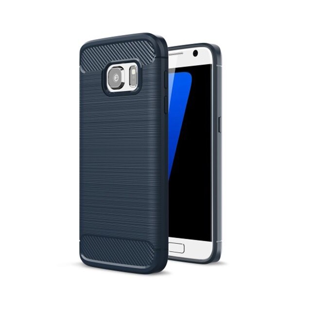 Husa de protectie cu insertii carbon pentru Huawei Mate 20, bumper, Bleumarin, ATX-BBL3013