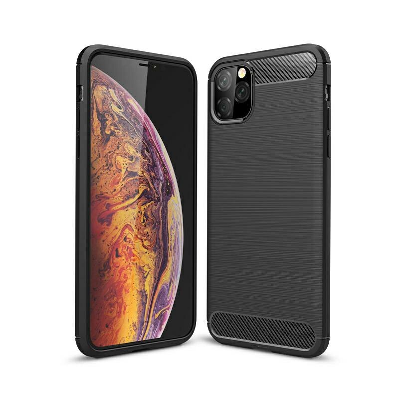 Husa de protectie cu insertii carbon pentru Huawei Nova 3, bumper, Negru, ATX-BBL3015