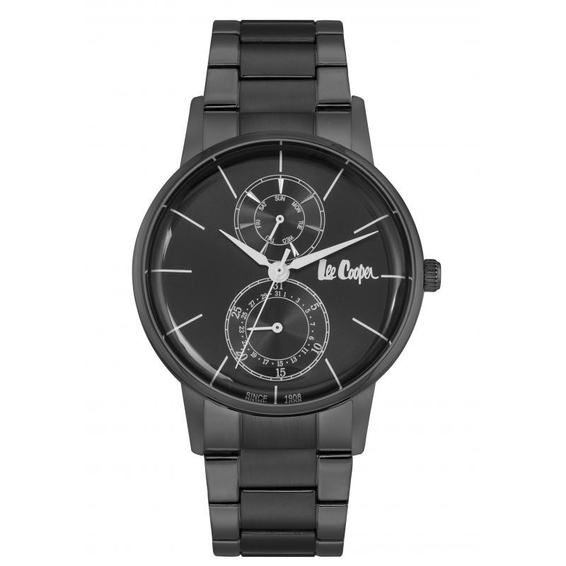 Ceas barbati Lee Cooper LC06613.650, Metal, 3 ATM, Negru