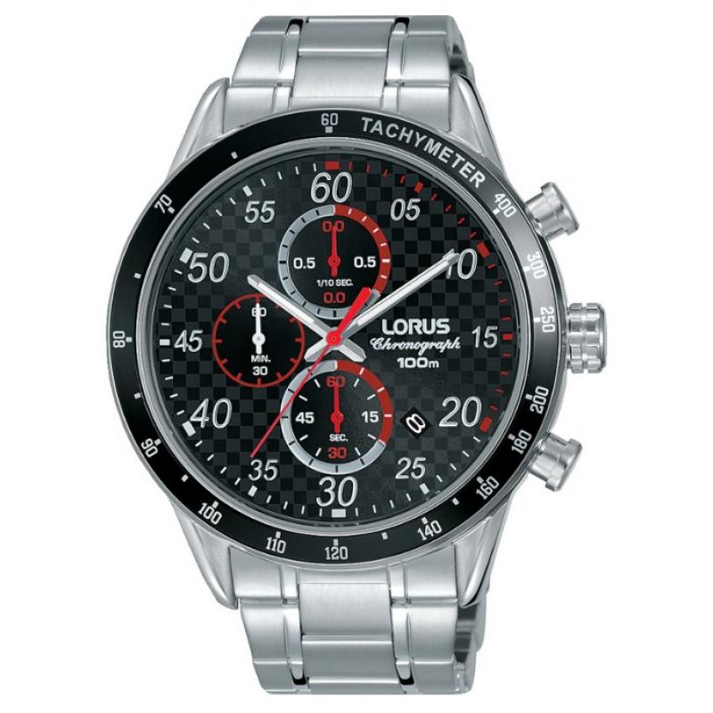 Ceas barbati Lorus Chronograph RM331EX9, Otel inoxidabil, 10 ATM, Argintiu