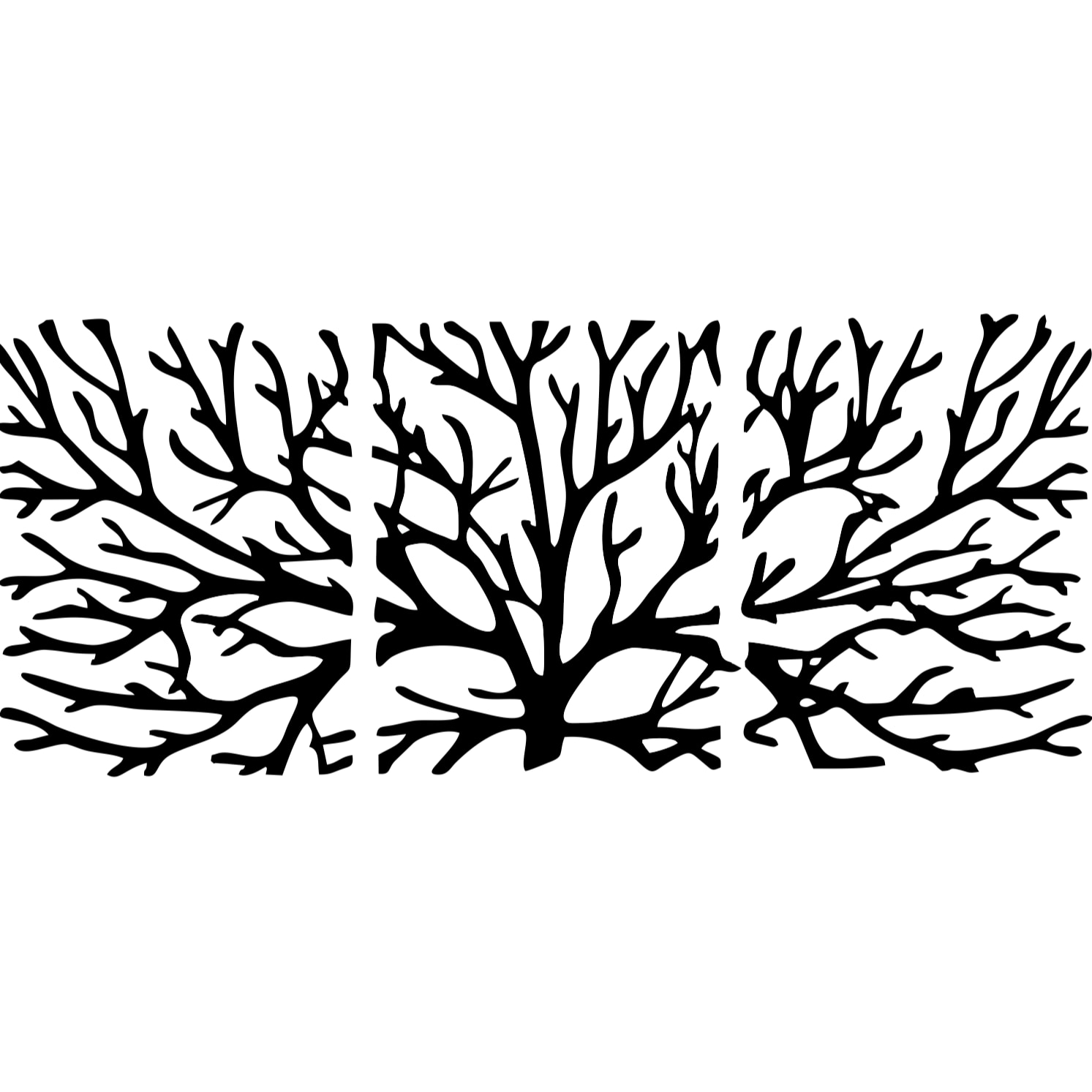 Decor perete Ramuri Copac din 3 Parti HH683 din lemn 57x25 cm