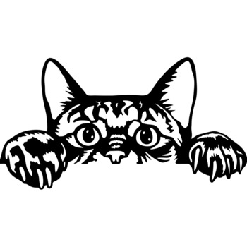 Decor perete Pisica HH801 din lemn 45x25 cm Decor perete Pisica HH801 din lemn 45x25 cm