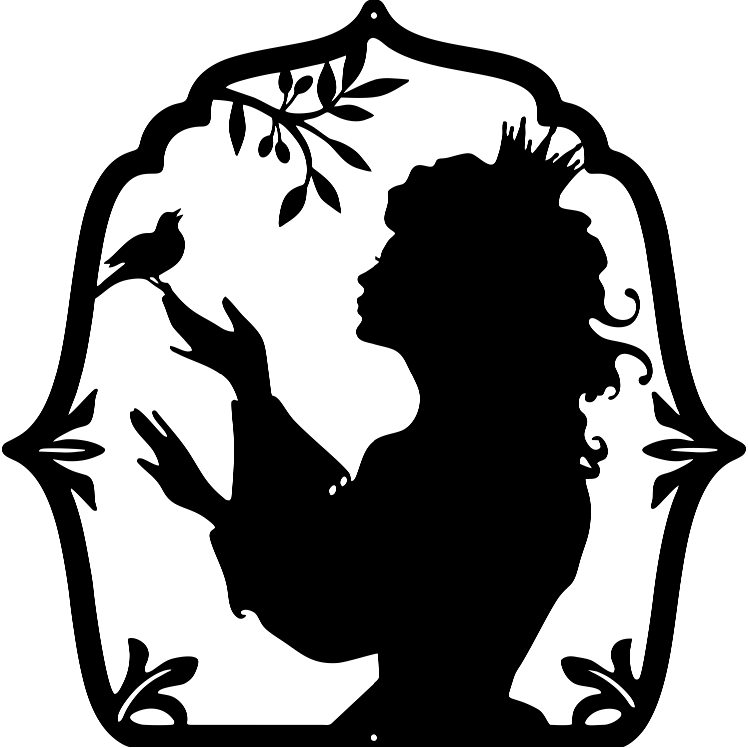 Decor perete Printesa HH818 din lemn 27x27 cm