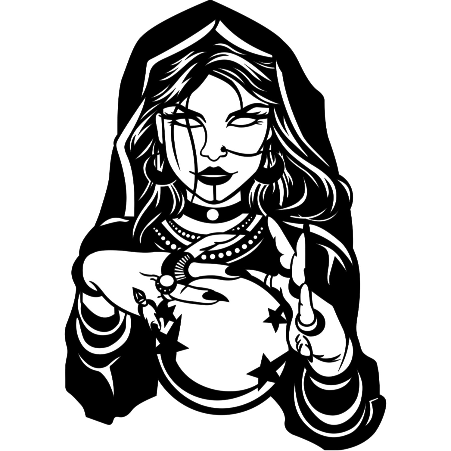 Decor perete Vrajitoare HH791 din lemn 20x28 cm