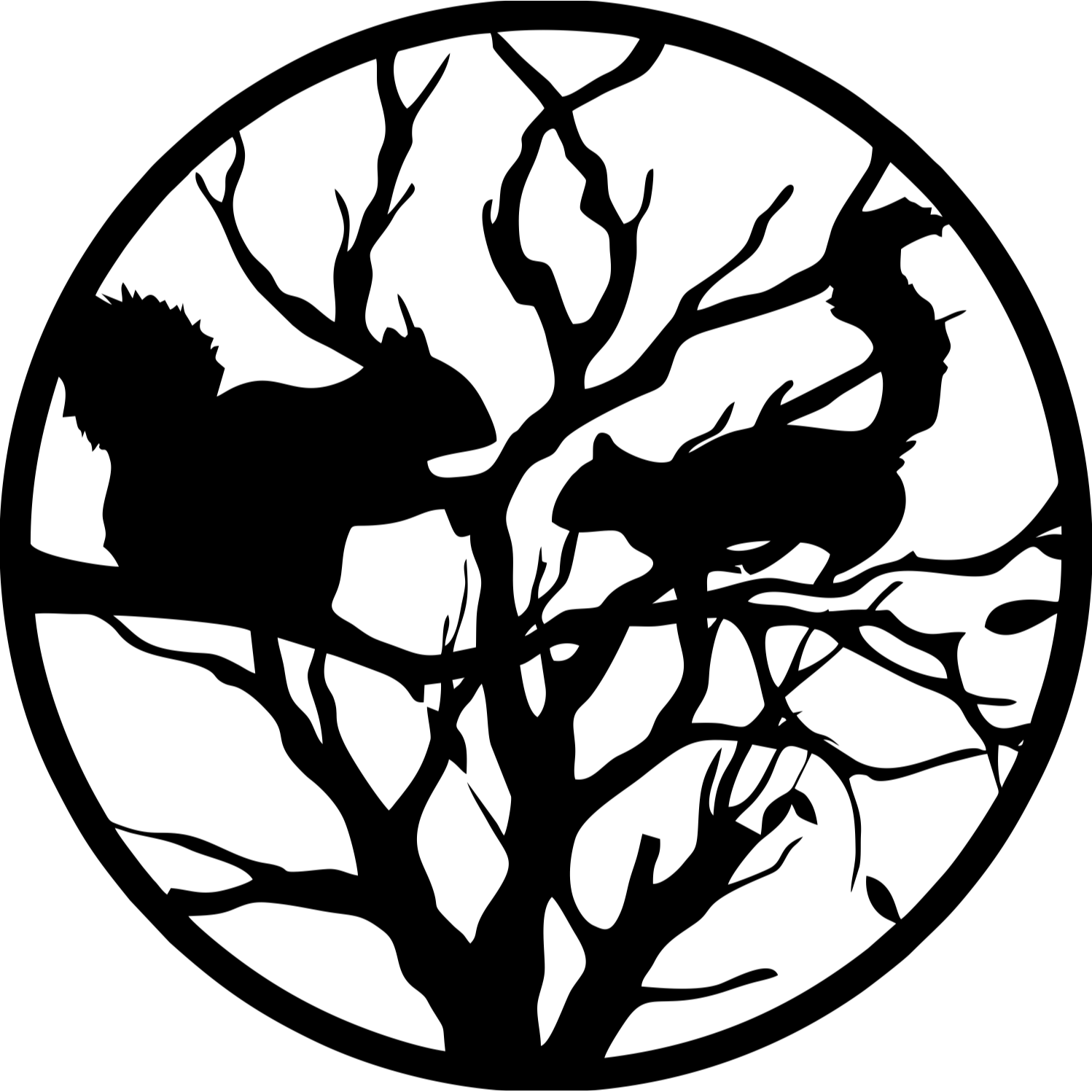 Decor perete Veverite in Copac HH718 din lemn 27x27 cm