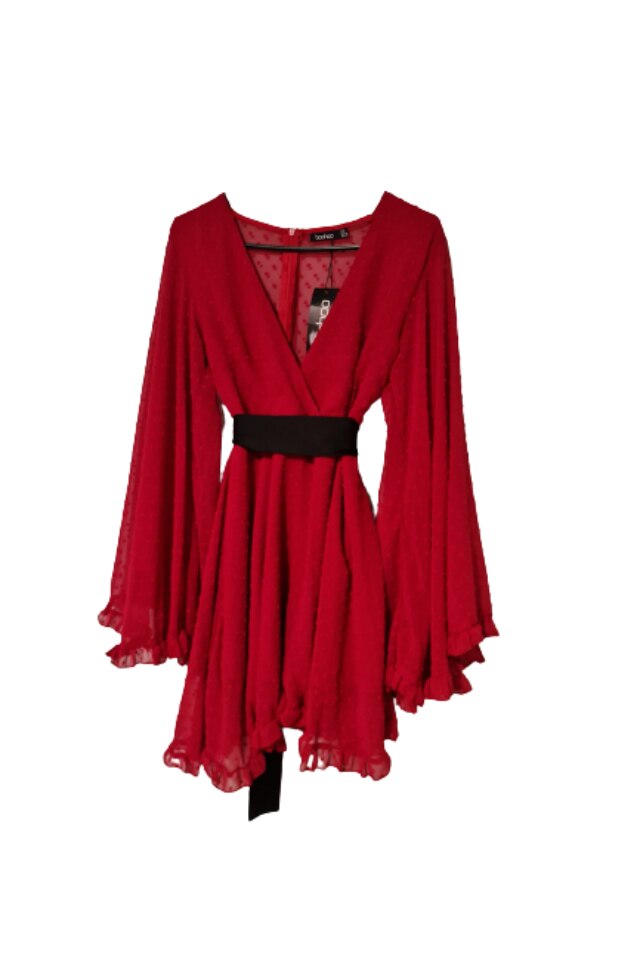 Rochie de dama midi, Rosu, L