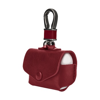 Husa din piele pentru Apple Airpods Pro, SwitchEasy Wrap, rosu Husa din piele pentru Apple Airpods Pro, SwitchEasy Wrap, rosu