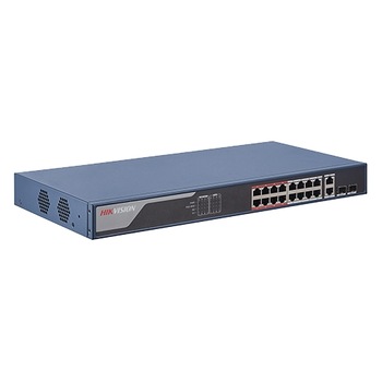 Switch 16 porturi PoE 100Mbps, 2 port uplink Gigabit, SMART Management - HIKVISION DS-3E1318P-EI Switch 16 porturi PoE 100Mbps, 2 port uplink Gigabit, SMART Management - HIKVISION DS-3E1318P-EI