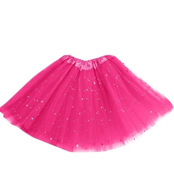 Fusta tutu cu 3 straturi de tulle, pentru serbari, balet, 3-5 ani, lungime 30 cm, roz Fusta tutu cu 3 straturi de tulle, pentru serbari, balet, 3-5 ani, lungime 30 cm, roz
