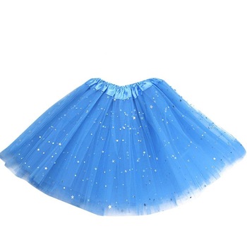 Fusta tutu cu 3 straturi de tulle, pentru serbari, balet, 3-5 ani, lungime 30 cm, bleu Fusta tutu cu 3 straturi de tulle, pentru serbari, balet, 3-5 ani, lungime 30 cm, bleu