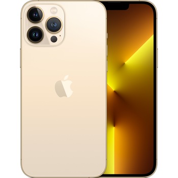 Telefon mobil Apple iPhone 13 Pro Max, 1TB, 5G, Gold Telefon mobil Apple iPhone 13 Pro Max, 1TB, 5G, Gold