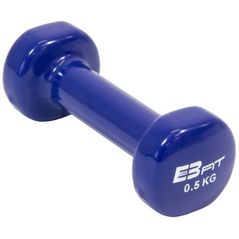 Gantera din vinil, Eb Fit 0,5 kg, Albastru Gantera din vinil, Eb Fit 0,5 kg, Albastru