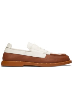 Pantofi Eleganti pentru Barbati Judd Camper, Piele Naturala, Varf Rotund, 42 EU, Maro/Alb Pantofi Eleganti pentru Barbati Judd Camper, Piele Naturala, Varf Rotund, 42 EU, Maro/Alb