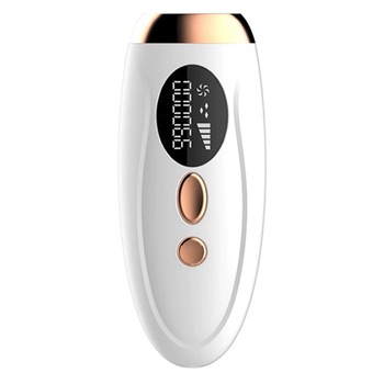 Dispozitiv epilare definitiva IPL, 999,999 impulsuri, 5 trepte intensitate/2 functii, Alb/Auriu Dispozitiv epilare definitiva IPL, 999,999 impulsuri, 5 trepte intensitate/2 functii, Alb/Auriu