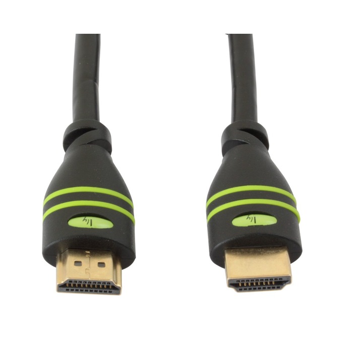 Cablu HDMI tata - HDMI tata, High Speed, 0.5M, Ultra HD 4K, Techly, Negru, ICOC HDMI-4-005