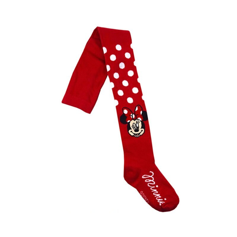 Ciorapi cu chilot, 75% bumbac, Minnie, rosii