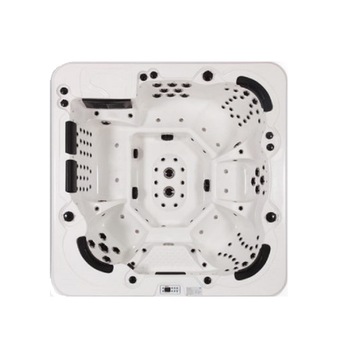 Minipiscina de exterior SPA-329 suprateran, alb, fatada PVC maro 2200 x 2200 x 980 mm, capacitate 7 persoane,acril sanitar antibacterian Minipiscina de exterior SPA-329 suprateran, alb, fatada PVC maro 2200 x 2200 x 980 mm, capacitate 7 persoane,acril sanitar antibacterian
