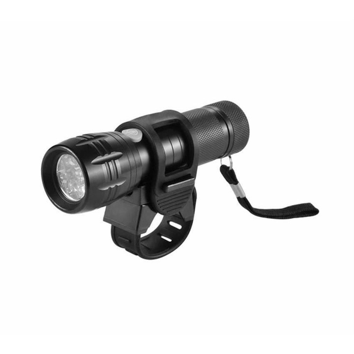 Lanterna far bicicleta 9 LED-uri, aluminiu, 3 AAA, 68418 CarCo