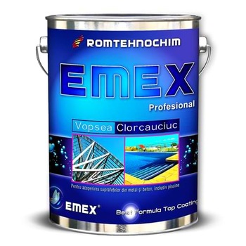 Vopsea Clorcauciuc “Emex”, Negru, Bidon 4 KG Vopsea Clorcauciuc “Emex”, Negru, Bidon 4 KG