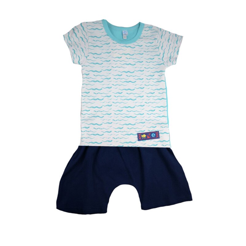 Compleu 2 piese de vara pentru baieti Koala Wielorybek 04-338_86 cm, Turcoaz 86 CM