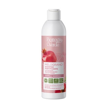 Sampon fortificant vegan, pentru par normal, cu rodie si extract de vitamine - Melograno, 250 ML, Bottega Verde Sampon fortificant vegan, pentru par normal, cu rodie si extract de vitamine - Melograno, 250 ML, Bottega Verde