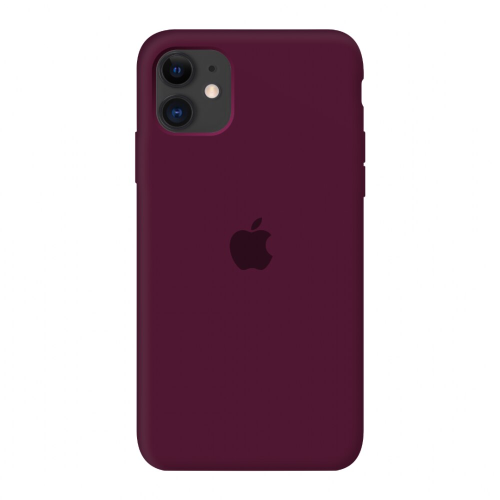 Husa Compatibila Apple, iPhone 11, Silicon, microfibra, Visiniu