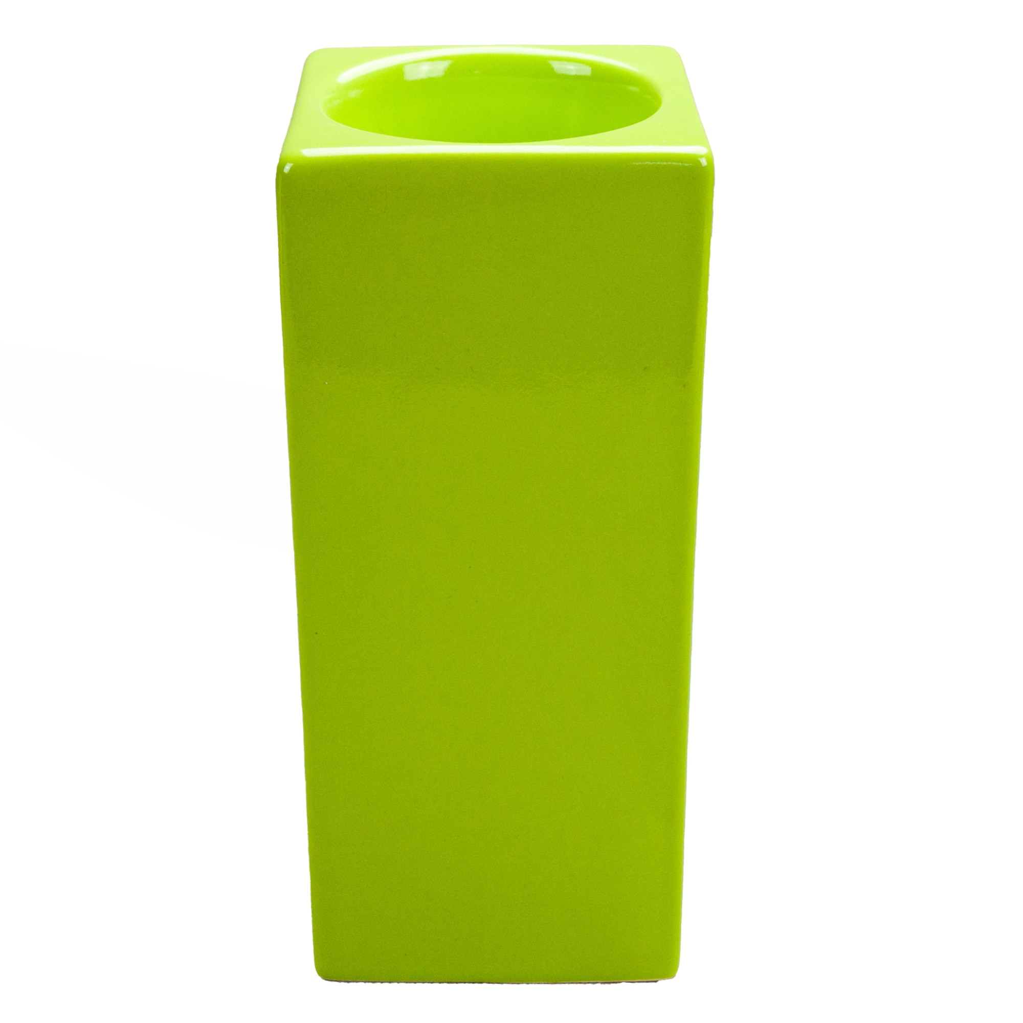 Suport lumanare, Ceramica, Cesiro, 20 cm, Verde Lime