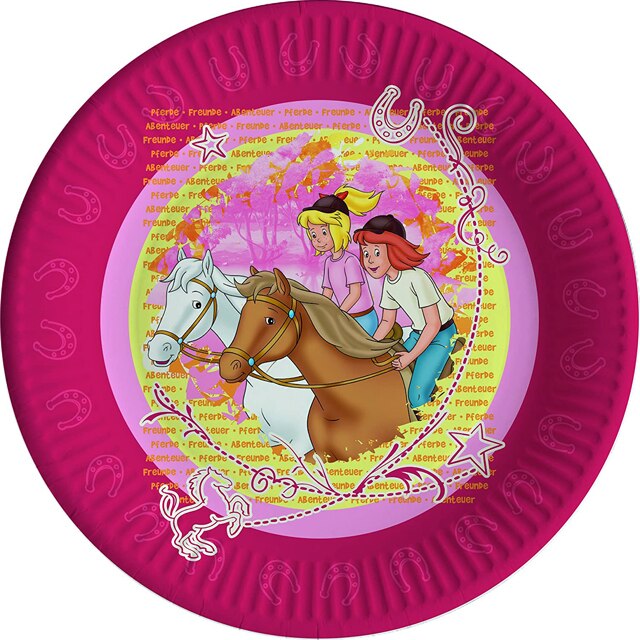 Set 6 farfurii din carton, Biby&Tina, Multicolor, 22 cm