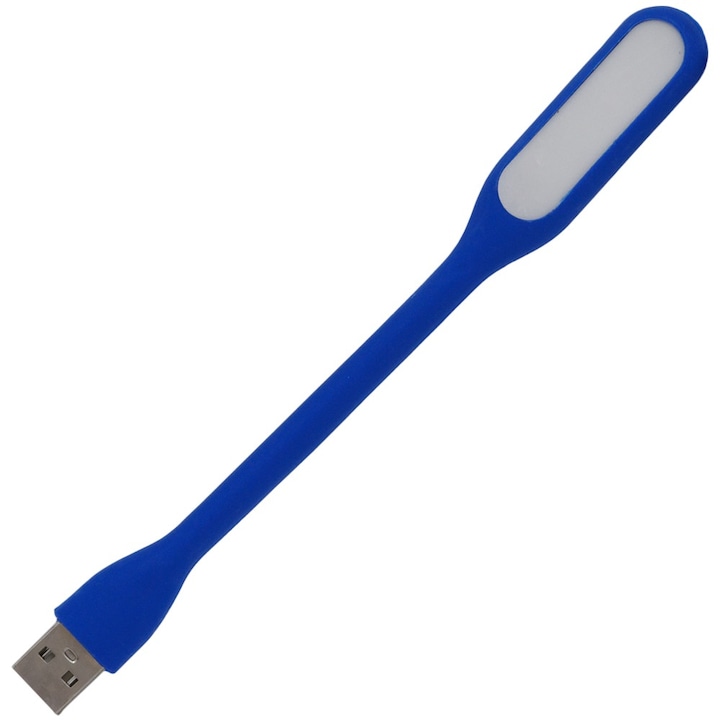 Лампа Light LED Spacer SPL-LED-BL, за лаптоп, гъвкава, USB, синя