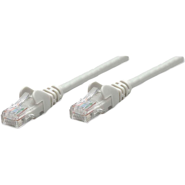 Кабел UTP Intellinet Patch cord, RJ45, kat. 5e UTP, 10 м, Сив