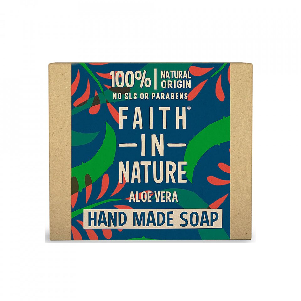 Sapun natural solid cu Aloe Vera, Faith in Nature, 100 gr