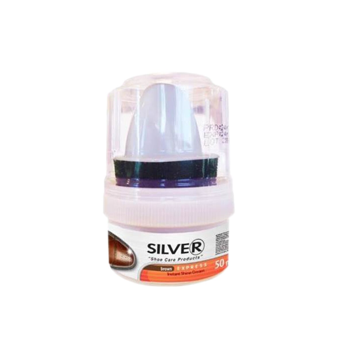 Crema solida pentru pantofi, Silver, Maro, 50ml