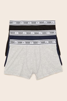 Marks & Spencer, Set de boxeri - 3 perechi, Negru/Bleumarin/Gri deschis melange, 146-152 CM Marks & Spencer, Set de boxeri - 3 perechi, Negru/Bleumarin/Gri deschis melange, 146-152 CM