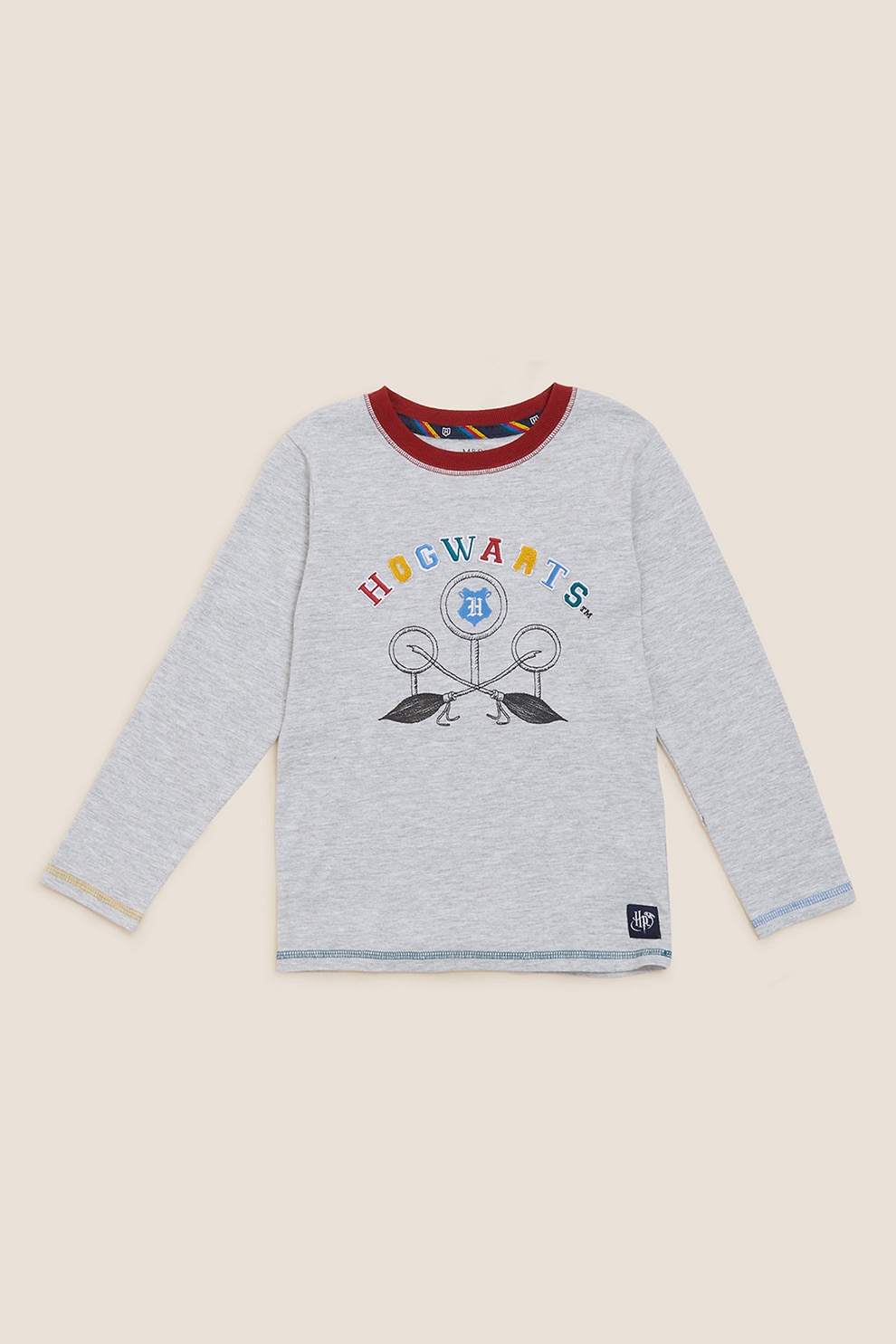 Marks & Spencer, Bluza cu decolteu la baza gatului si tematica Harry Potter, Gri melange/Negru